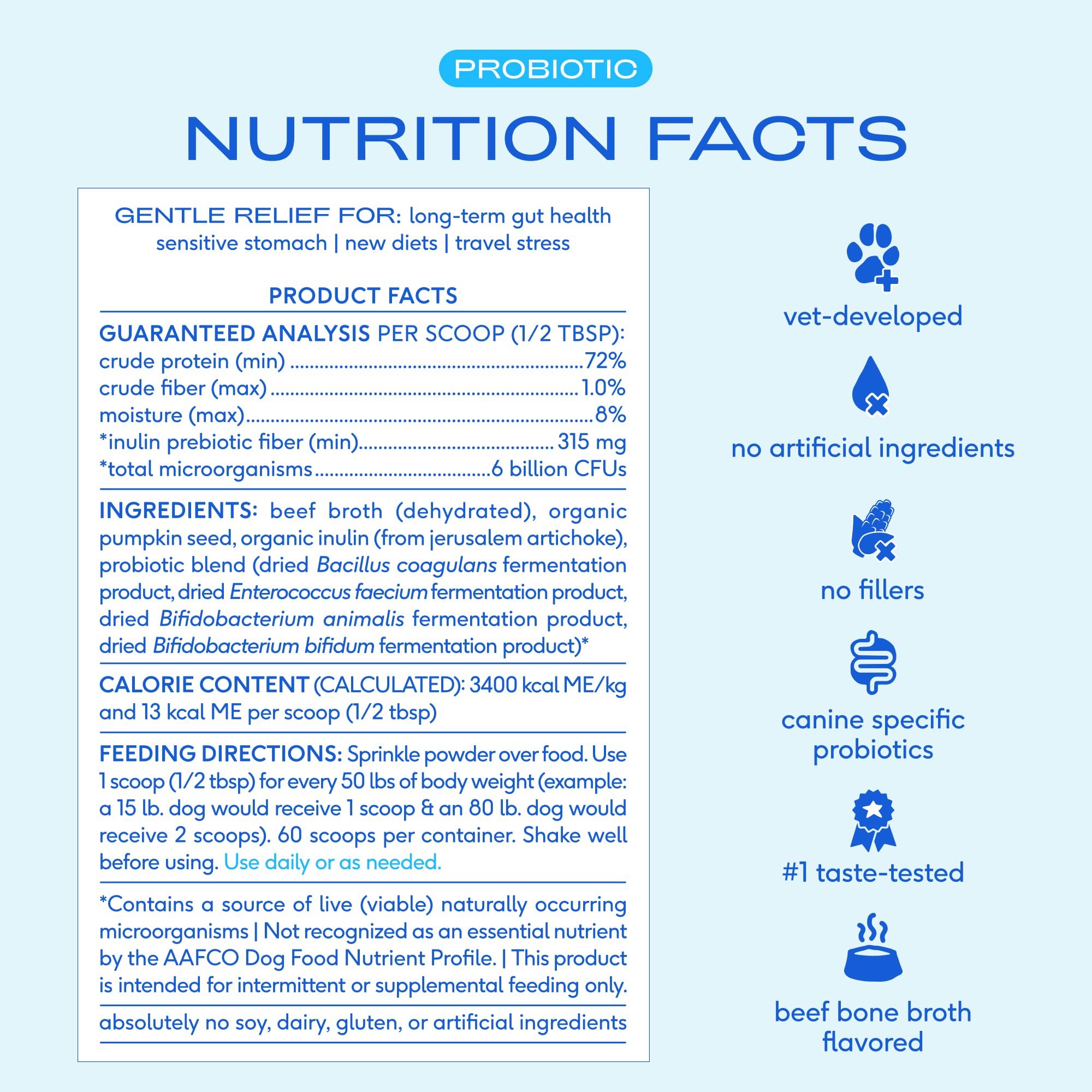 Native Pet Beef Bone Broth for Dogs (9.5 oz) & Probiotic for Dogs (16.4 oz.) - Dog Food Topper for Picky Eaters and Dog Probiotic Powder + Prebiotic + Bone Broth Powder for Dog Digestive Issues - Image 7