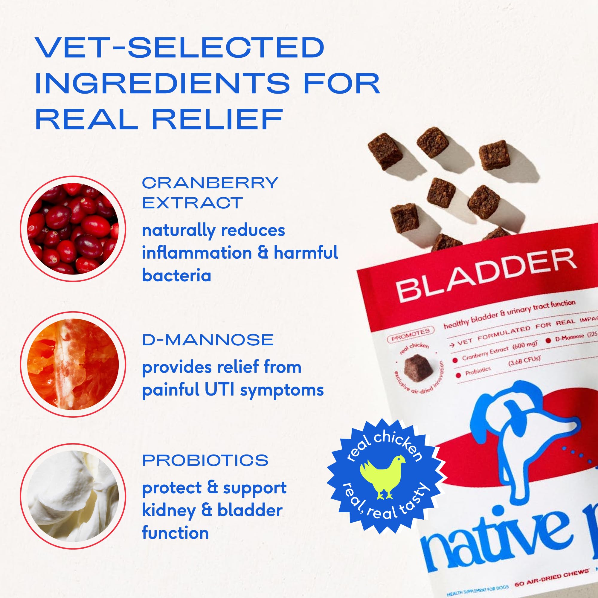 Native Pet Bladder & Omega Boost Bundle: Bladder Chews for Dogs (30 Air-Dried Chews) & Sockeye Salmon Oil (8 Oz.) - UTI Treatment & Prevention Plus Healthy Skin, Shiny Coats, Happy Joints! - Image 6