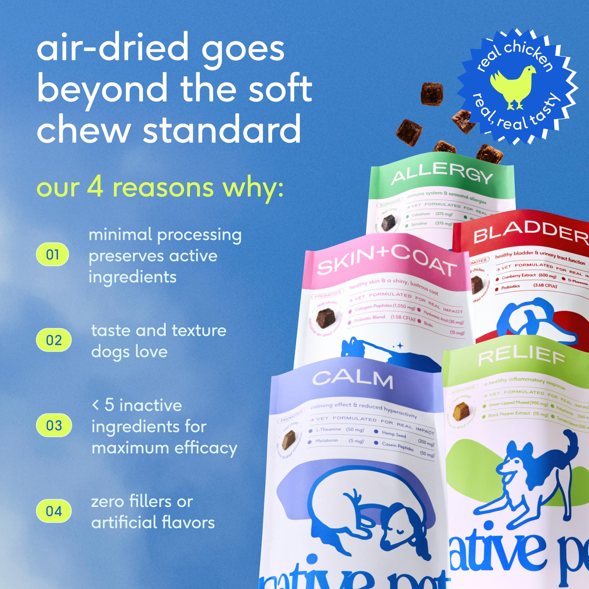 Native Pet Calming Chews for Dogs Medium Breed - Promotes Calming Effect, Supports Emotional Balance & Reduces Hyperactivity - Hemp Seed, Melatonin for Dogs, L-Theanine & Casein - 30 Days Supply - Image 8