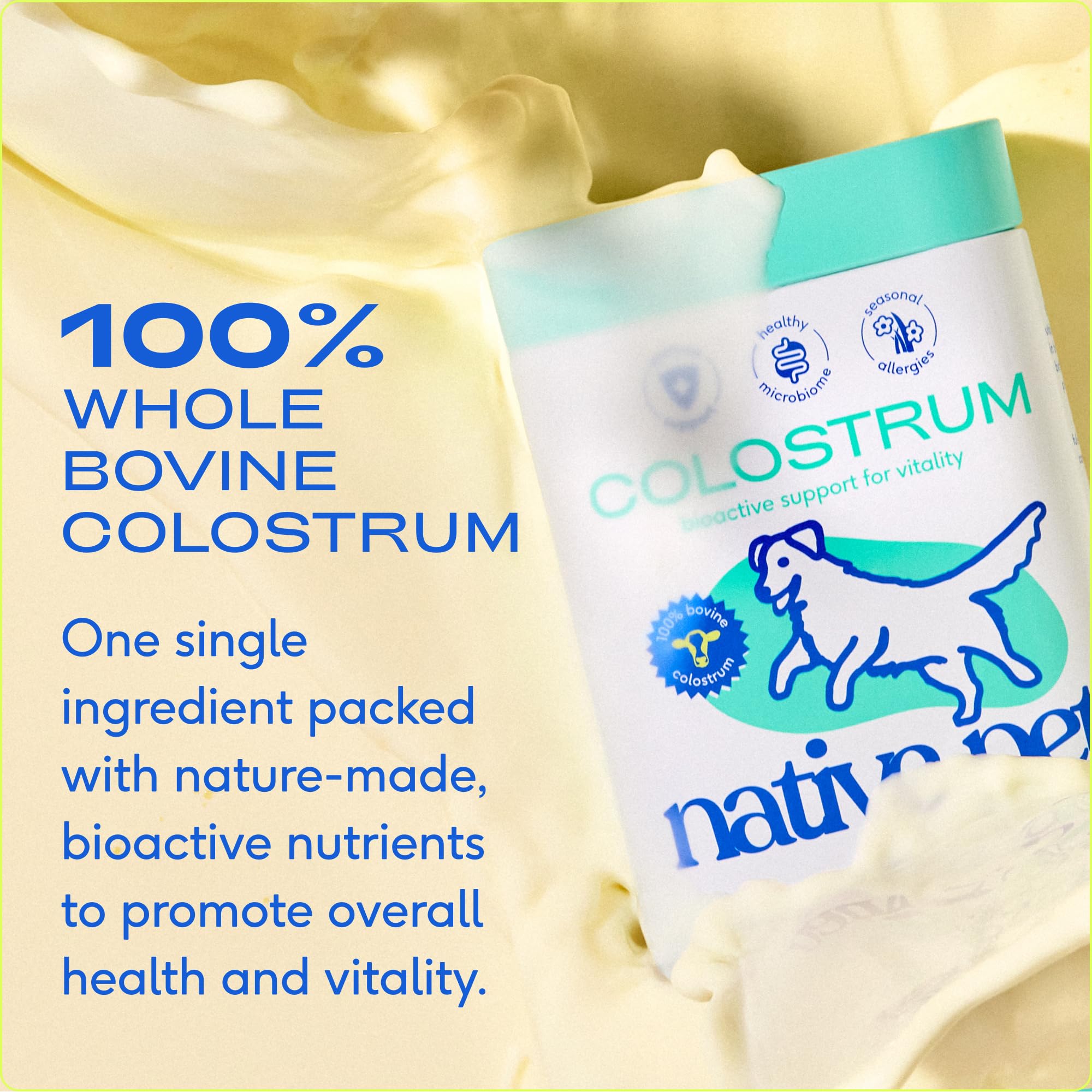 Native Pet Super Pup Bundle: Colostrum for Dogs (120 Scoops) & The Daily Dog Multivitamins (90 Scoops) - Bovine Colostrum Powder & 11-in-1 Multivitamin for Pups of All Breeds, Size, & Ages - Image 6