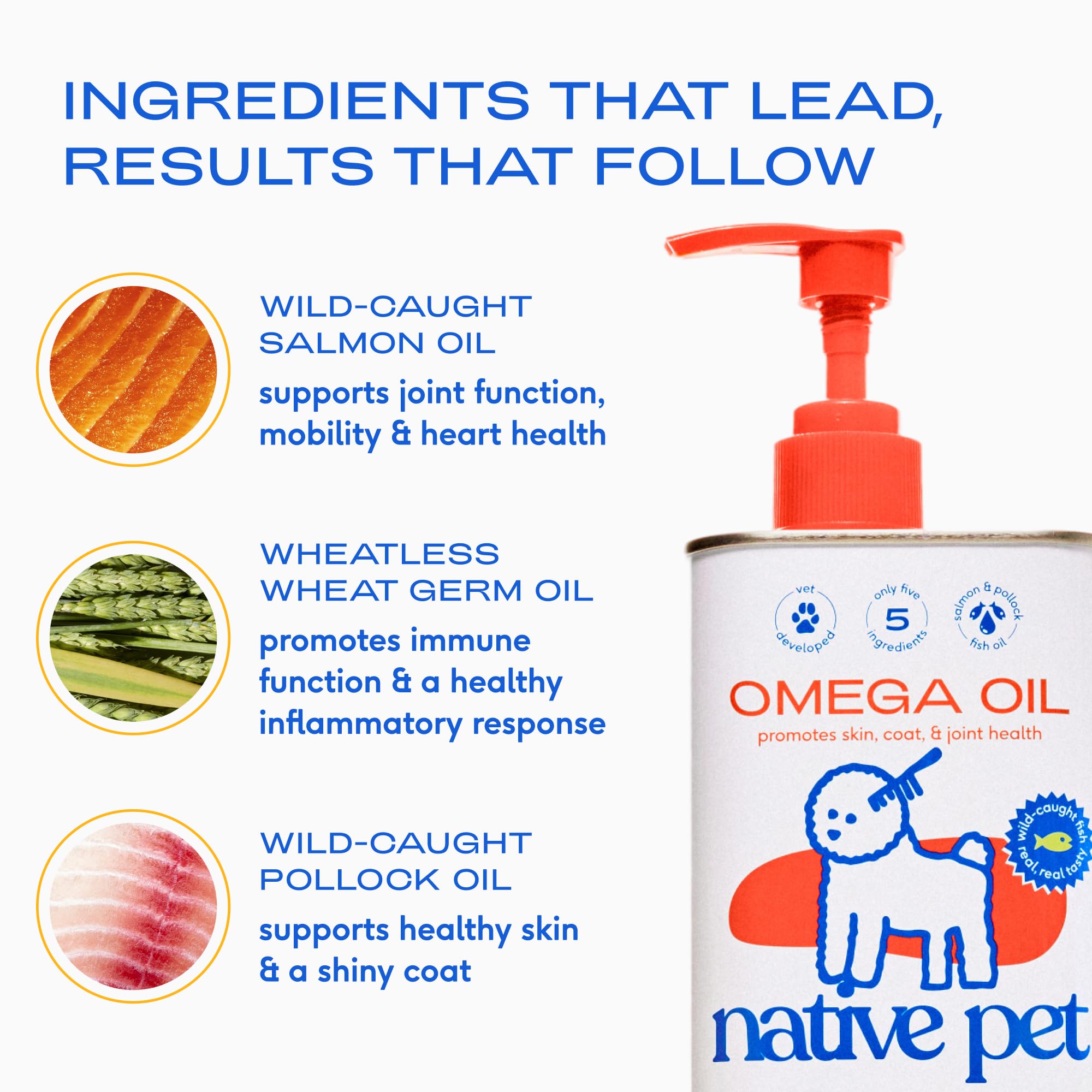 Native Pet Health & Wellness Bundle: Organic Goat Milk Powder for Vitality (60 Scoops), Daily Multivitamins for Immunity (30 Scoops) & Omega-3 Fish Oil for Coat & Heart Support (8 Oz.) - Image 7