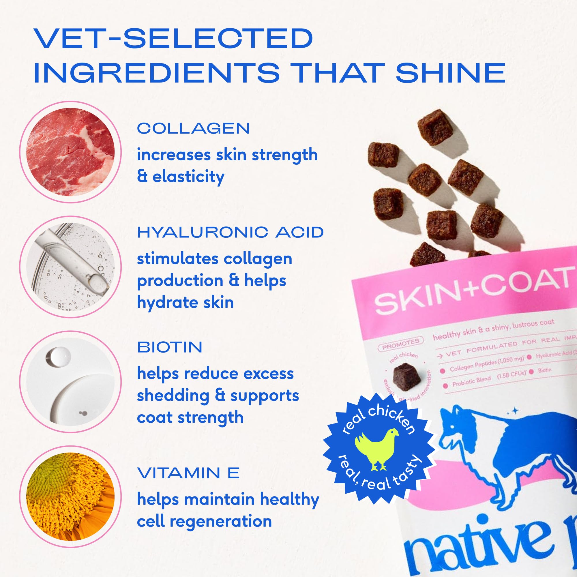 Native Pet Omega Skin and Coat Chews for Dogs (30 Air-Dried Chews) & Omega Oil for Dogs (8 Oz.) - Omega 3 Fish Oil Bundle Promotes Healthy Skin, Shiny Coat, & Strong Joints - Image 6