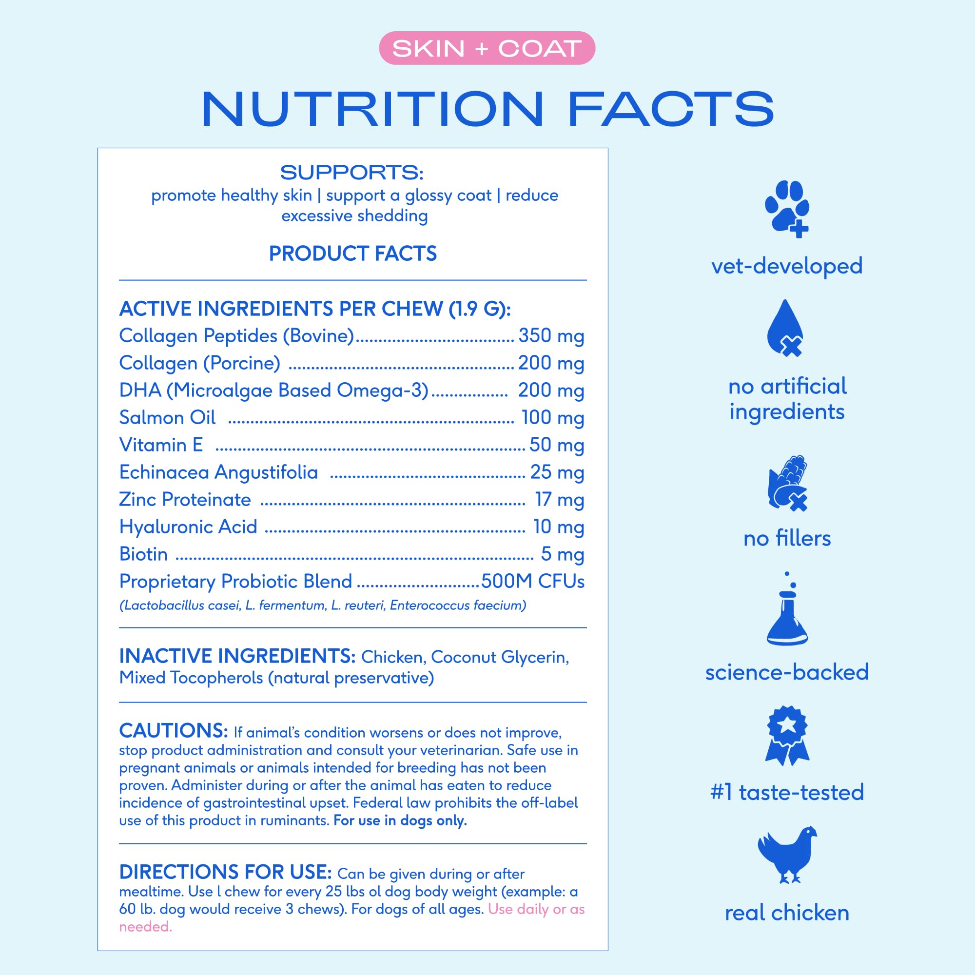 Native Pet Omega Skin and Coat Chews for Dogs (30 Air-Dried Chews) & Omega Oil for Dogs (8 Oz.) - Omega 3 Fish Oil Bundle Promotes Healthy Skin, Shiny Coat, & Strong Joints - Image 8